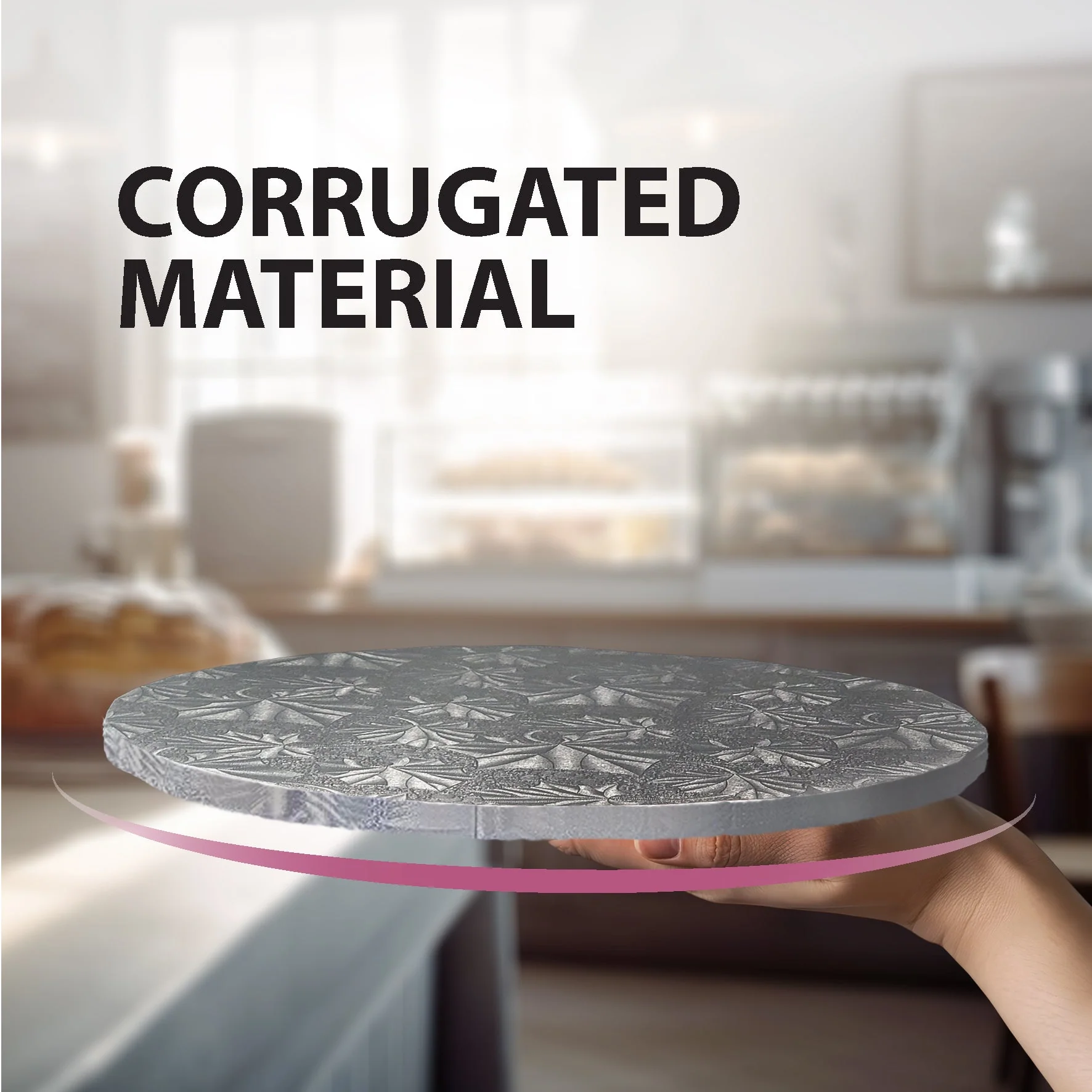 CLR - Enjay - Cake Board - Round - Silver - 8x1/2 - Image 6