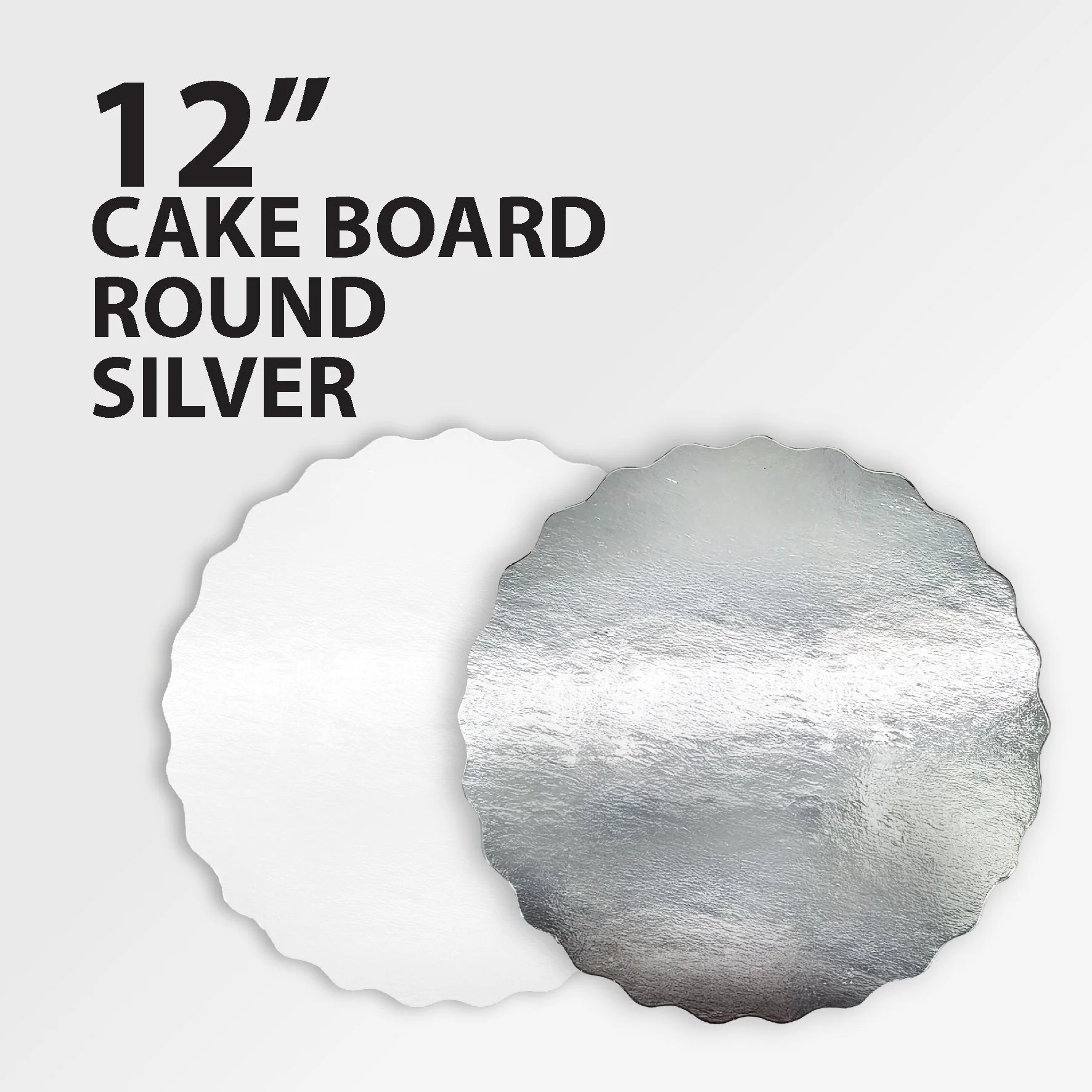 Enjay - Scallop Sheets - 12" - Round - Silver - 0.45 thick - Image 6