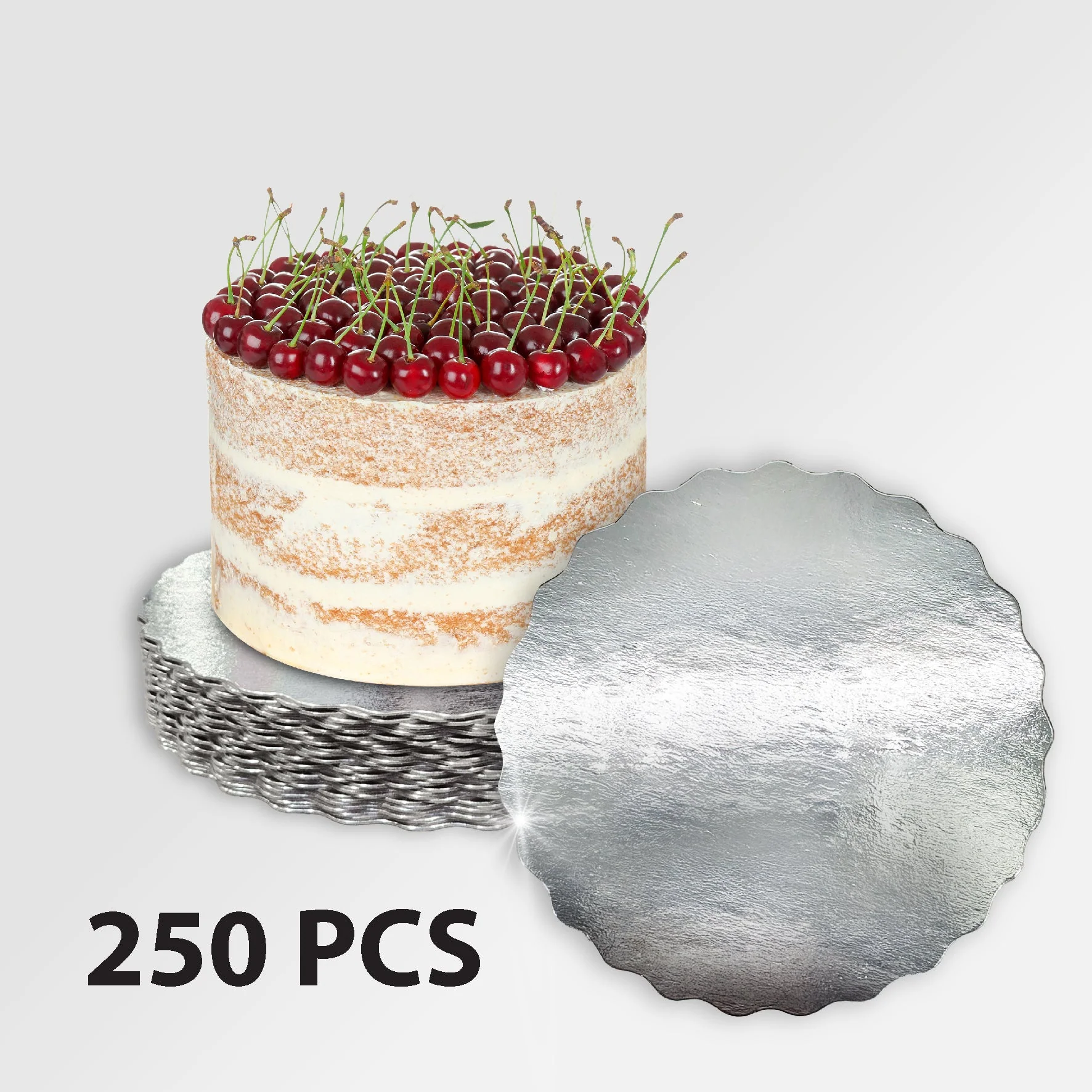 Enjay - Scallop Sheets - 9" - Round - Silver - 0.45 thick - Image 5