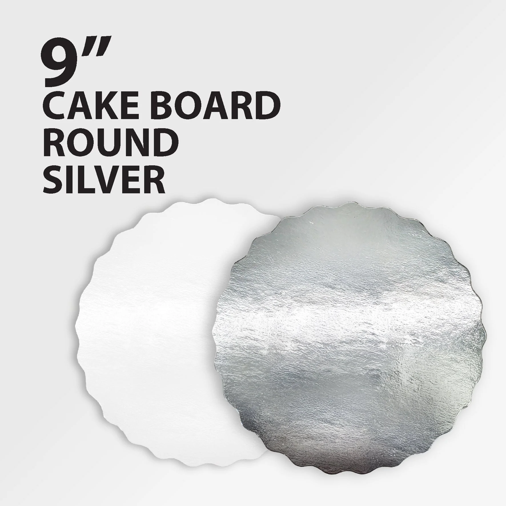 Enjay - Scallop Sheets - 9" - Round - Silver - 0.45 thick - Image 6